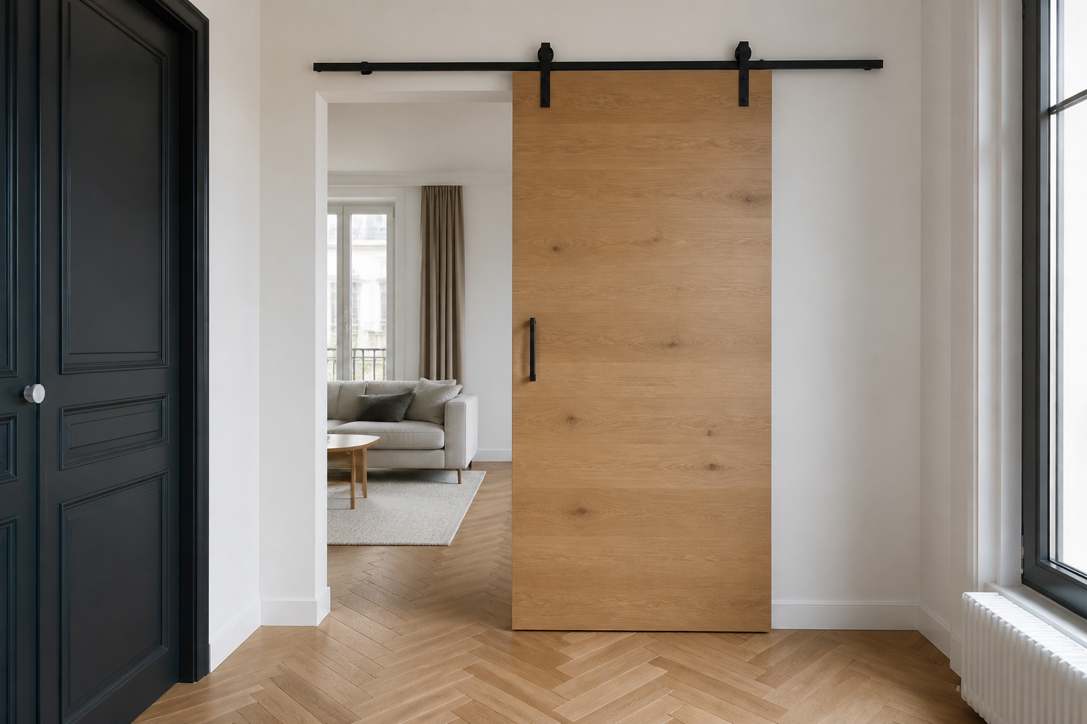 Pose de porte coulissante